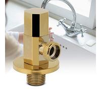 EBTOOLS Valvola di Arresto dell'angolo d'oro in Ottone per Bagno - Valvola del Rubinetto di Controllo Facile Installazione Ed Elegante