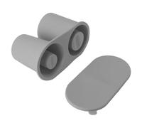 EBTOOLS Vassoio di Ghiaccio in Silicone per 30 Once e Tazze da 40 Once, Ghiaccio a Cilindri Cavi Facili a Rilascio con Copertura per Cocktail, tè e caffè (GREY)