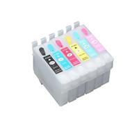 EburpKhbd Cartuccia d'inchiostro ricaricabile a 6 colori senza chip compatibile con i modelli stilo 1390, 1400, 1410, 1430, 1500W, R270, T50, P50, T60, R330, R265, R285, R360, TX800, R295, TX820