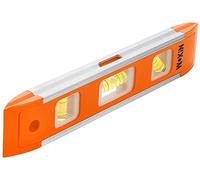 ebuyerfix Wokin - Mini livella a bolla a bolla industriale, pratica e robusta, con 3 tubi verticali, orizzontali e fiale da 45 gradi e base magnetica, 22,5 cm