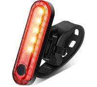 EBUYFIRE Luce Posteriore Bici da Corsa con 4 Modalità LED, Installazione Senza Attrezzi - USB Ricaricabile, IPX4 Impermeabile - Per Bici Stradali, MTB e Urbana
