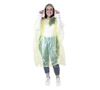 eBuyGB 1216528E, Poncho Impermeabile Uomo, Giallo Trasparente, Taglia Unica