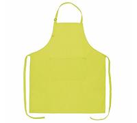 eBuyGB Grembiule con tasca frontale, cotone, verde lime, completo