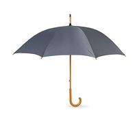 eBuyGB Ombrello classico unisex con manico in legno, apertura manuale, per matrimonio, taglia unica, 1269813, Grigio, 90 centimetri di lunghezza 106 centimetri /41.5 ", Classico