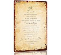 EBVUOZ Isaiah 43 1 3 - Targa in metallo con scritta "Fear Not For I Have Redeemed You Encouraging", poster da parete con scritta "Fear Not For I Have Redeemed You Encouraging", poster cristiano per