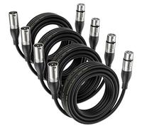 EBXYA Cavo per Microfono XLR 5 m, Confezione da 4 Pezzi - Premium 3 Pin Simmetrico Maschio a Femmina, Cavo DMX Patch
