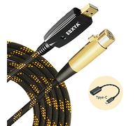 EBXYA Cavo USB XLR Cavo XLR da USB a femmina Cavo per microfono USB da 3 m/10 piedi Convertitore di collegamento microfono per la registrazione di musica su computer