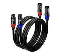 EBXYA Cavo XLR 1M 2Pack Maschio-Femmina - Cavo Microfono 3-Pin Bilanciato DMX Patch