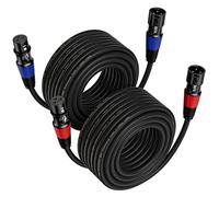 EBXYA Cavo XLR 8M 2 Pack Cavo microfonico da XLR a XLR Cavo per altoparlanti XLR bilanciato a 3 pin, da maschio a femmina Cavo microfonico multicolore per mixer microfonico Podcast, DMX