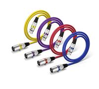 EBXYA Cavo XLR Cavo microfono 1M/3FT 4 confezioni di cavi XLR bilanciati maschio-femmina per sistema PA, registratore da studio, amplificatore, mixer