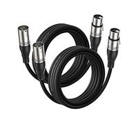 EBXYA Cavo XLR Cavo per microfono 3M 2Pack - Cavo XLR bilanciato a 3 pin Premium da maschio a femmina Cavo DMX Cavi patch XLR