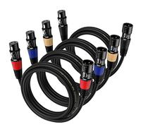 EBXYA Cavo XLR Maschio-Femmina 1M 4Pack - Cavo Microfono 3-Pin Bilanciato DMX Patch