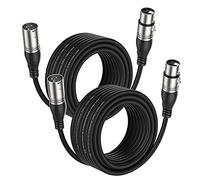 EBXYA Cavo XLR per Microfono 10M/30FT - 2 Confezioni, 3 Pin Bilanciato Maschio a Femmina per Mixer Audio