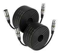 EBXYA Cavo XLR per Microfono da 30 m, 2 Confezioni da 3 Pin, Bilanciato, Maschio a Femmina, Cavo Patch per Mixer Audio