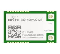 EBYTE 433M/868/915MHz 2.4G LR2021 Lora RF SMD SPI Modulo E80 Lunga Distanza 5Km Sub-G TCXO WIFI Zigbee BLE Stamp Hole Antenna Grado Industriale (E80-400M2212S)