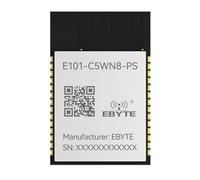 EBYTE ESP32-C5 2.4G 5.8G Wifi6 Ble6.0 Modulo Zigbee 3.0 Serie E101-C5 20dbm Long Distance AP STA AP+STA Industrial Grade (E101-C5WN8-PS)