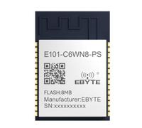 EBYTE Modulo SoC Bluetooth Wifi IOT 2.4G E101-C6MN4 20dbm 200m WIFI6 BLE5.3 ESP32-C6 MQTT IPV6 4M Flash AT Command PCB (E101-C6WN8-PS)