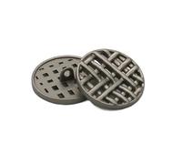 EBZFASO Bottoni vintage per cappotti, Metal Shank Buttons Multicolor 18-25mm Pack Of 15(15pcs Silver,40L=25.0MM)