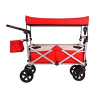 EBZFASO Carrello per carriola Carrello da Spiaggia a 4 Ruote, Pieghevole, con Borsa, da Giardino