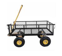 EBZFASO Carrello per carriola Carrello Multiuso con 4 Ruote gonfiabili, Rimovibile(Black)