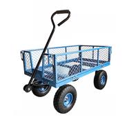 EBZFASO Carrello per carriola Carrello Multiuso con 4 Ruote gonfiabili, Rimovibile(Blue)