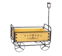 EBZFASO Carrello per carriola Carriola in Metallo, Design retrò e Antico, Carrello da Giardino(Yellow)