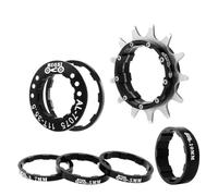 EBZFASO Cassetta per Bici a velocità Singola Fixie, Kit pignone volano Bici a velocità Singola, Confezione da 3, Nero 13T/16T/20T(13t)