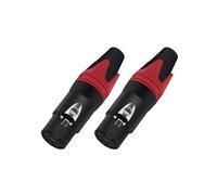 EBZFASO Cavo microfono schermato, 10 pezzi/lotto 5 pin nichelato 5 poli jack for microfono terminale del cavo MIC connettore audio(10xf 5p Red)