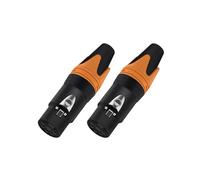 EBZFASO Cavo microfono schermato, 10 pezzi/lotto 5 pin nichelato 5 poli jack for microfono terminale del cavo MIC connettore audio(10xf 5p Orange)