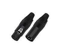 EBZFASO Cavo microfono schermato, 10 pezzi/lotto 5 pin nichelato 5 poli jack for microfono terminale del cavo MIC connettore audio(5xm 5xf 5p Black)