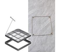 EBZFASO Coperchio per pozzetto, Chiusino da Incasso in Acciaio Inossidabile for Passaggio pedonale del Cortile della Fossa settica(19.6x31.5in (50x80cm))