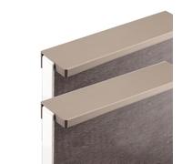 EBZFASO Maniglia a Scomparsa, 2 Pack Cabinet Pull Invisible Drawer Handles Closet Handle Champagne Furniture Aluminum Alloy Knobs Door Levers(400mm)