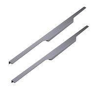 EBZFASO Maniglia a Scomparsa, 2 Packs Handles Edge Banding Thumbtack Grey Finger Edge Pull Furniture Cabinet Aluminum Alloy Knobs Door Levers for Cupboard(800mm)