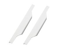 EBZFASO Maniglia a Scomparsa, 2 Packs Handles Edge Banding Thumbtack White Finger Edge Pull Furniture Cabinet Aluminum Alloy Knobs Door Levers for Cupboard(300mm)