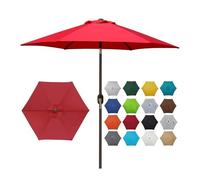 EBZFASO Ombrellone da Giardino, Sostituzione del Patio Resistente all'Acqua(Red,300CM/6 Bone)