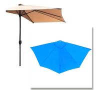 EBZFASO Ombrellone da Giardino, Tettuccio di Ricambio for ombrellone da Giardino a 5 Stecche, 2,7 m, Poliestere Resistente(Blue)
