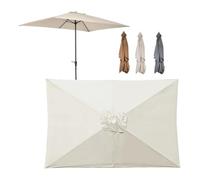 EBZFASO Ombrellone da Giardino, Tettuccio di Ricambio for ombrellone da Giardino Impermeabile for 6 Stecche(Beige,3x300CM)