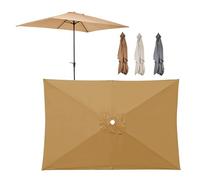 EBZFASO Ombrellone da Giardino, Tettuccio di Ricambio for ombrellone da Giardino Impermeabile for 6 Stecche(Khaki,2x2m)