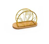 EBZFASO Portatovaglioli da tavola, Porta tovaglioli Indipendente da 15,5 * 6,5 * 10 cm, 1-3 Pezzi(Gold)