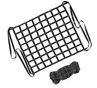 EBZFASO Rete di sicurezza per carichi, Rete di sicurezza for recinzione da balcone e patio, for interni ed esterni, ponte sospeso, nero(1.5 X 1.5M/Mesh 10cm/Load 500kg)