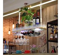 EBZFASO Scaffale da parete per vino Scaffali in legno per Portabottiglie da vino da appendere al soffitto, multicolore, diverse misure(White,100x28cm)
