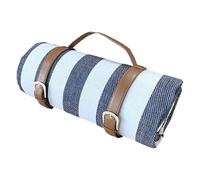 EBZFASO Tappeto da picnic, Coperta da picnic extra large pieghevole portatile resistente alla sabbia(Blue White,200 * 200CM)