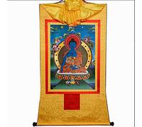 EBZFASO Thangka Arazzo buddista tibetano Thangka in broccato dipinto Akshobhya multicolore, varie misure(Yellow,Large(85cm*63cm))