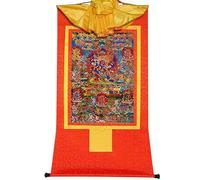 EBZFASO Thangka Arazzo dipinto Thangka buddista tibetano, 58 divinità irate, Bardo Thodol, multicolore, varie misure(Red,XL(120cm*82cm))