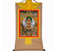 EBZFASO Thangka Thangka in broccato, arazzo da parete, cinque forme di Manjusri, multicolore, diverse misure(Beige,Medium(62cm*47cm))
