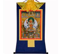 EBZFASO Thangka Thangka in broccato, arazzo da parete, cinque forme di Manjusri, multicolore, diverse misure(Blue,XL(120cm*82cm))