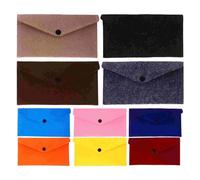 EBzvblxm Busta, Buste in Feltro con Chiusura a Bottone, 10 Pz, Multicolor