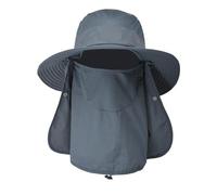 EBzvblxm Cappello da pescatore in poliestere con patta sul collo | Cappello da pescatore con patta collo multicolore taglia 6 7/8-7 5/8