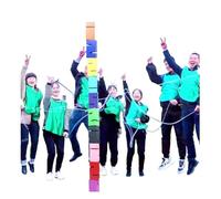 EBzvblxm Giochi di Team Building con la Torre di Blocchi, Blocchi da Gioco Team Building Tower Multicolor 5, 8, 10 Pezzi(Green,8PCS)
