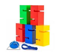EBzvblxm Giochi di Team Building con la Torre di Blocchi, Gioco di Torre impilabile for Team Building Block for attività Gruppo all'aperto 5/8/10 Pezzi(5PCS)